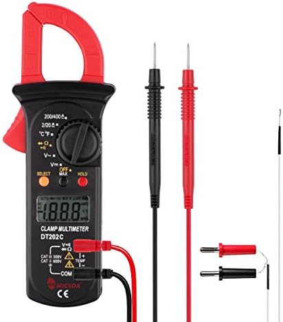 Micsoa Auto Ranging Digital Clamp Meter Multimeter Tester AC/DC Voltage, Current, Resistance and Temperature Test