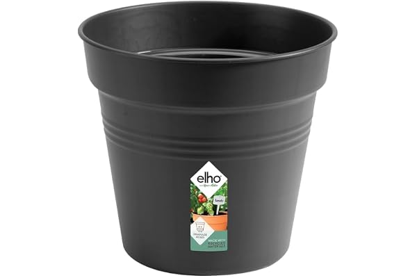 Elho Green Basics Pot De Culture 35 - Growpot pour Intérieur, Extérieur, Culture & Récolte - Ø 35.0 x H 32.2 cm - Noir/Living Noir
