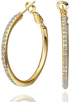 925 Sterling Silver Drop Earrings For Women With Swarovski Crystals By GoSparkling: BRAND NEW Design For Secure Closing &amp; Safety, Fashion Teardrop Jewelry Dangle Earrings