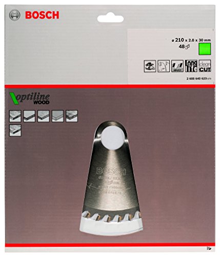 Bosch Zubehör 2608640623 Kreissägeblatt Optiline Wood 210 x 30 x 2,8 mm, 48 - 2