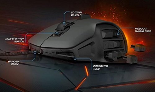 Roccat Nyth - Modular MMO Rat  n para Gaming 12000 dpi  Color Blanco