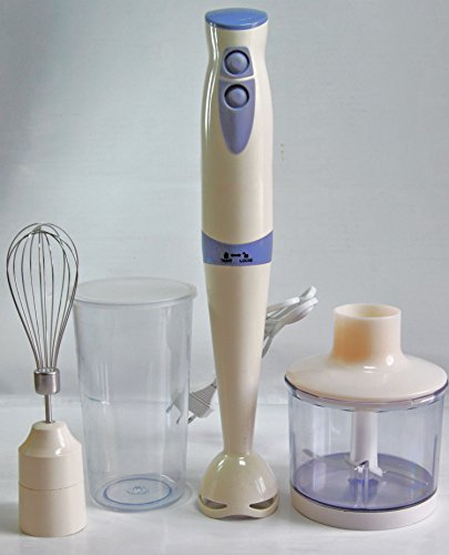 Stabmixer-Set 3 in 1 mit 450W Multi Zerkleinerer Handmixer Schneebesen Pürierstab Mixer - 4