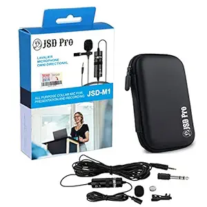 JSD Pro-M1 HC Lavallier Mic with 20 feet cable for smartphone, camera, PC & Laptops with 6 Months Replacement Warranty
