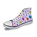 Produktbild Fashion Skull Print Women HI Tops Canvas Sneakers Walking Trainers Girls Pumps Purple UK 5