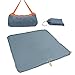 Produktbild Outdoor Camping Matte, GO GO SUNSHINE Portable Picknickdecke Wasserdicht Nylon Verschlüsselung Oxford Tuch Stranddecke 143 x 143cm mit Tragetasche, Perfekt für Camping, Outdoor Events, BBQ, Reisen, Festival, Urlaub, Wandern, Grau