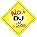 Price comparison product image No.1 Dj on Board Novelty Car Sign New Job / Promotion / Novelty Gift / Present