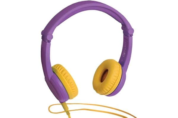 Lunii - Casque Audio Enfant Filaire - Pliable, Réglable et Confortable - Compatible avec Ma Fabrique à Histoires et FLAM - pour Les Enfants de 3 à 12 Ans - Violet