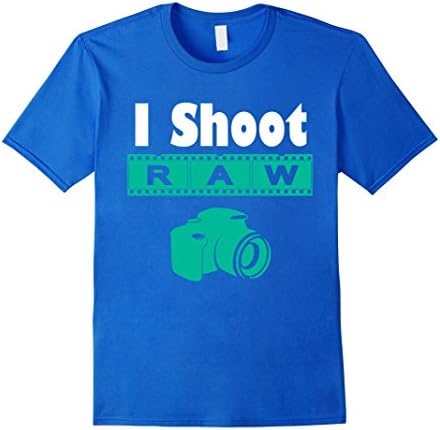 Men's I Shoot Raw DSLR Photography Skills Photographer Gift T-Shirt Medium Royal Blue