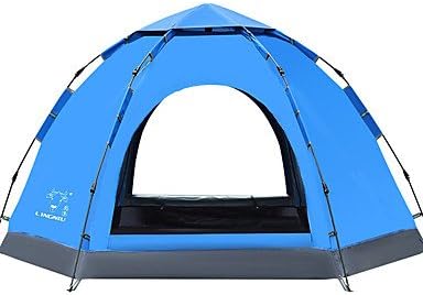 5-8 persons Tent Double Automatic Tent One Room Camping Tent 1500-2000 mm Oxford PU Keep Warm Waterproof Windproof Sun Protection-Camping , aquamarine