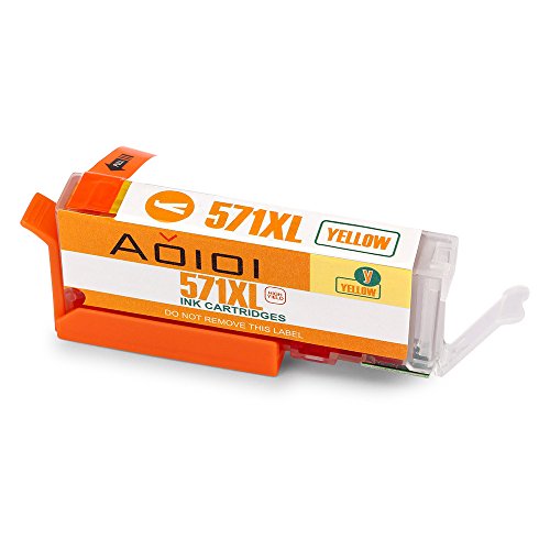 Aoioi 5-Farben 570XL 571XL Kompatibel Tintenpatronen Ersatz für PGI-570XL CLI-571XL Druckerpatronen Hoher Reichweite für PIXMA MG5750 MG6850 MG5752 MG5751 MG6853 MG6852 MG6851 MG5753 MG5700 MG6800 Patronen(3 Großes Schwarz, 1 Klein Schwarz, 1 Blau, 1 Rot und 1 Gelb) - 6