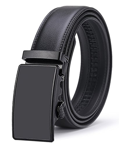 ITIEZY Ratchet Belt Automatic Belt Men Leather Black Casual Fashion ITIEZY Ratchet Belt Automatic Belt Men Leather Black Casual Fashion