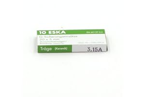 ESKA 10x Fusible Temporisé (T) en céramique 3.15A / 250VAC 5x20mm