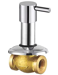 Drizzle Concealed Stop Cock Flora 20 mm. Brass Chrome Plated/Concealed Valve 3/4 Inch/Bathroom Tap/Quarter Turn Tap