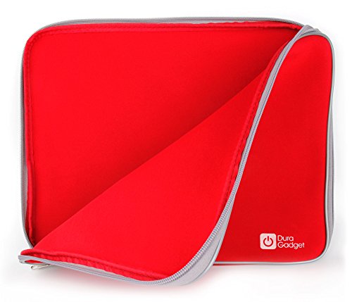 DURAGADGET Red Laptop Case Water Resistant Neoprene Compatible with the Vtech MagiBook 80-602104-004 | Vtech MagiBook 80-602154-004