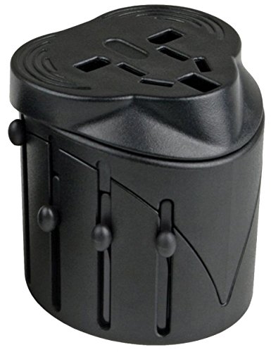 Preisvergleich Produktbild Electraline 70014 Reiseadapter – Angepasst für Spine afrikanischen Europäischen Amerikanischen australischen für Den Urlaub in der Ganzen Welt – deckt Mehr als 150 Länder Schwarz