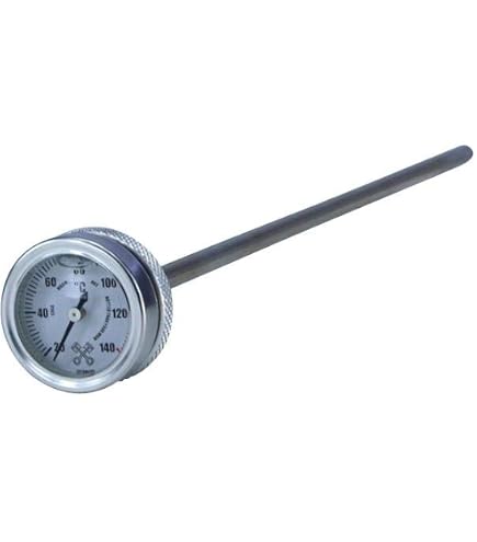 JMP Oil Thermometer For Suzuki DR 350 S – Moto Guzzi Compatible – Analog Silver – 20x1.5mm Thread