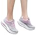 Produktbild  JUSTSELL Sportschuhe für Damen,Frauen Mode-Design Sneaker Schnürhalbschuhe Schuhe Plateau Keilabsatz Rocking Schuhe Turnschuhe Leicht Atmungsaktiv Sportschuhe