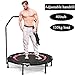 Produktbild Buano Fitness Erwachsene Trampolin, 40 Zoll Rot Neigung 15° Trampolin Leise Gummiseilfederung, Höhenverstellbarer Haltegriff Mit Springende Matte Trampolin,Belastbarkeit 135 Kg (Rot2)