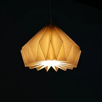 Brownfolds Pearl Gold Paper Origami lamp Shade; Vanilla Bliss Dual Pack
