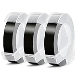 【FÁCIL DE LEER】 Las etiquetas de estampado de plástico duraderas de Dymo presentan caracteres en relieve para un efecto 3D.