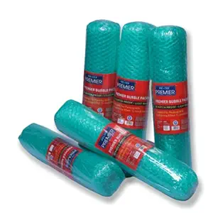 IRE  TEX Premier Air Bubble Rolls, Wraps for Packing Fragile Products with Good Thickness Ads More Protection Dust free, Reusable Non-toxic 3.5M Bubble Rolls, Green -Pack of 4