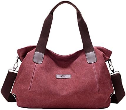 Owarder Women Canvas Top Handle Satchel Handbags Shoulder Bag Messenger Tote Bag Purse Crossbody Bag