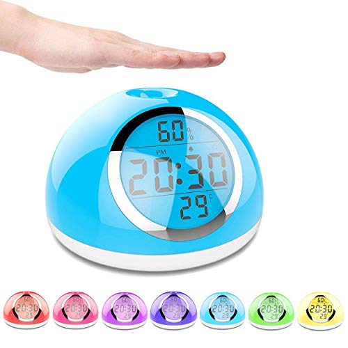 Preisvergleich Produktbild Sonnenaufgang-Wecker, mit mehreren Naturgeraumluschen Sonnenaufgang Sonnenuntergang Simulation - Touch Control mit Schlummerfunktion, 10 Helligkeitsstufen, 7 Farben Nachtlicht, FM Radio Digitalwecker