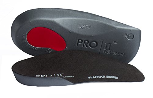 Plantillas ortopédicas para el tratamiento de la fascitis plantar, color Negro, talla 9/10.5 UK