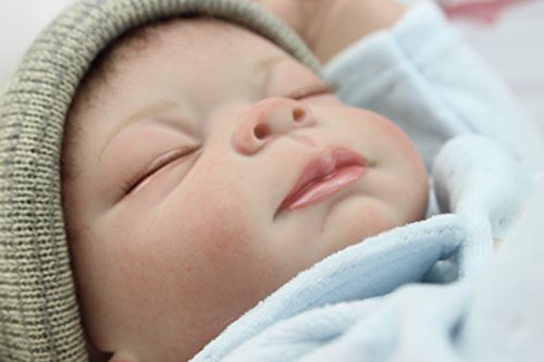 NPK Sleeping Hair Rooted Realistic Reborn Baby Boy Dolls Soft Full Vinyl 22