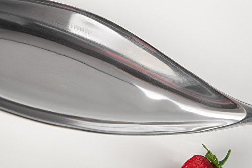 Elegante Design Deko Schale SILVER LEAF Aluminium poliert 40x10cm Accessoire - 6
