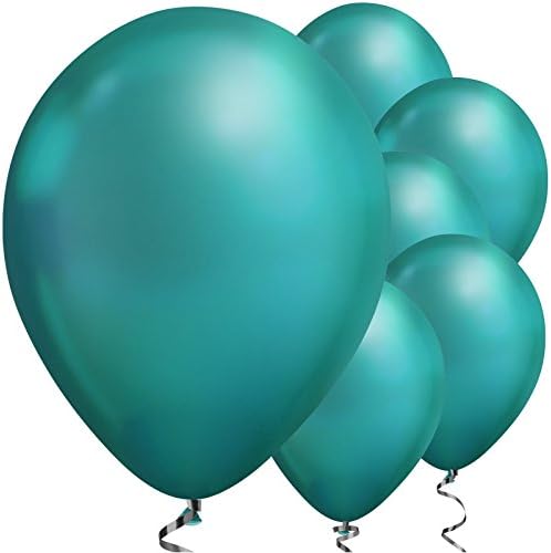 100 Pack Green Chrome Balloons Party Decorations - 11" Latex