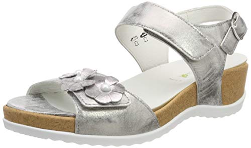 Waldläufer Hilda, Sandales Bride arrière Femme, (Foil Asphalt Grau 346), 40.5 EU