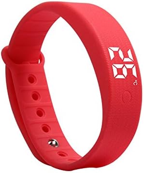 Latest Children Kids Adults Fitbit Style Activity Tracker Pedometer ALVAM Step Counter Sports Watch (Red)