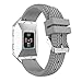 Produktbild Armband für Fitbit Ionic , FEITONG Silikon Uhrenarmband Zubehör Rad Pattern Sport Uhren Straps für Fitbit Ionic (140-210mm, Grau)