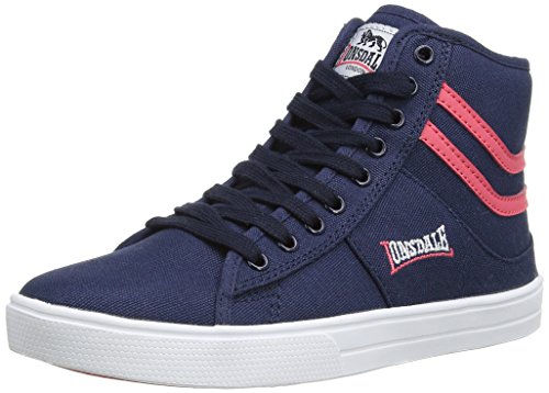 Lonsdale Clarkville Canvas, Women's Multisport Outdoor Shoes, Blue (Navy/Pink), 5 UK (38 EU)