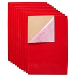 telas rojas para cortinas ♥USO AMPLIO: Adecuado para el embalaje de cajas de regalo, el respaldo de marcos de fotos, la renovación del hogar, el interior del automóvil, la guantera, la cubierta de libros, artículos de papelería, ropa, bolsas hechas a mano, etc.