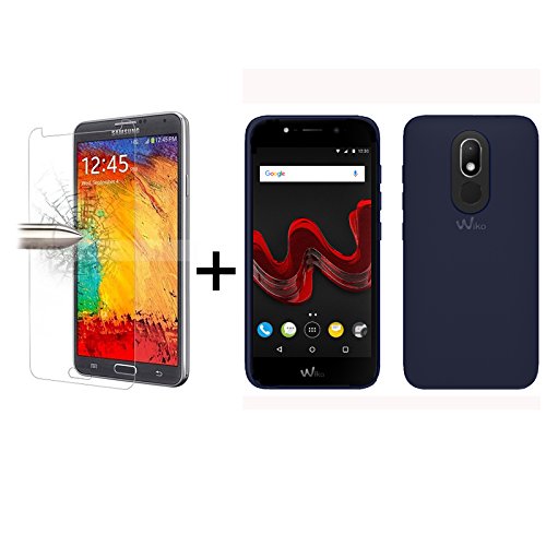 TBOC Pack  Funda de Gel TPU Negra   Protector Pantalla Vidrio Templado para Wiko Wim Lite  5 0 Pulgadas   Funda de Silicona Ultrafina y Flexible  Protector de pantalla Resistente a Golpes  Ca  das y Ara  azos 