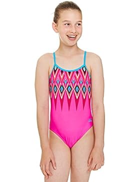 Zoggs Mädchen-Badeanzug Crazy Retro mit Rückenausschnitt.