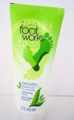 Green Tea & Mint Exfoliating Scrub 75 mls Avon Footworks for hard skin on feet