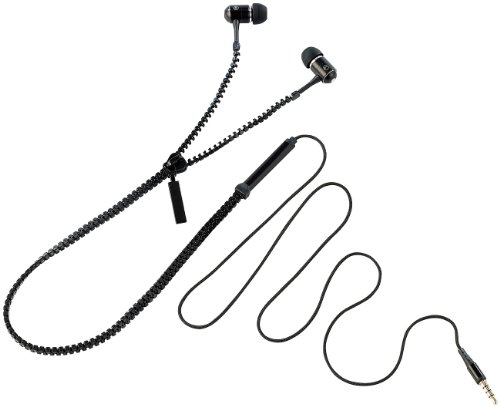 Preisvergleich Produktbild auvisio Zipper-Headset IE-400.zip mit Reißverschluss (schwarz)