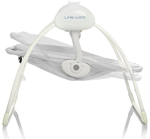 Automatische Elektrische Babyschaukel Little World: Dreamday GRAU verstellbar 5 Schaukelstufen 8 Melodien - 3