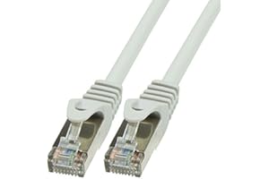 BIGtec LAN Kabel 3m Netzwerkkabel Ethernet Internet Patchkabel CAT.5 grau Gigabit Geschwindigkeit für Netzwerke Modem Router Patchpanel Switch 2 x RJ45 kompatibel zu CAT.6 CAT.6a CAT.7 Stecker