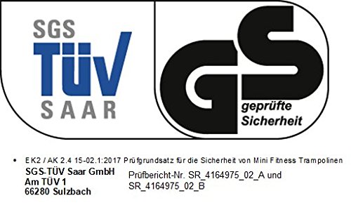 Fitnesstrampolin mit Haltegriff „Cacau“ JOKA FIT Trampolin jumping fitness mit großem Spassfaktor, Minitrampolin mit Gummiseilfederung JOKA FIT - 4