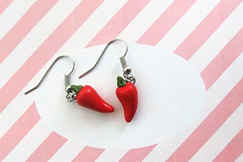 Jalapeno Spicy pepper Earrings - fruit jewelry, food jewelry, miniature food
