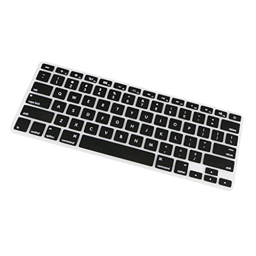 Gazechimp Tastatur Abdeckung Wasserdicht Silikon Keyboardschutz Hülle Haut für Macbook Air Retina13/15/17 Zoll – Schwarz - 3