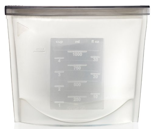 Lékué Cooking Bag - Bolsa de conservación en Silicona 1 Litro, Color Transparente