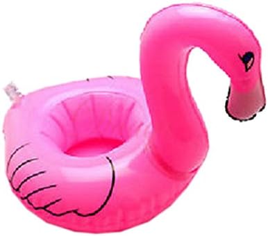 Ziweiba Inflatable Flamingo Coasters Pool Floats Swimming Drink Drinking Accessories 12 PCS