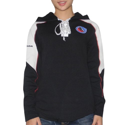 Hockey Hall of Fame Womens Hockey Jersey with Embroidered Logo Large Black