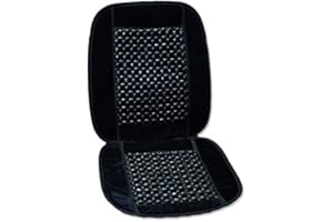 AMSLIGHT Premium Holzkugel Sitzaufleger Massage Sitzauflage Holzperlen Schwarz