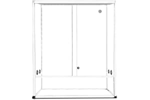 Reptiles Planet - Terrarium Aluminium Elegance - Couleur Blanc - 62,5 x 45 x 90 cm